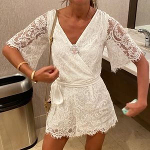 White lace romper! Worn once